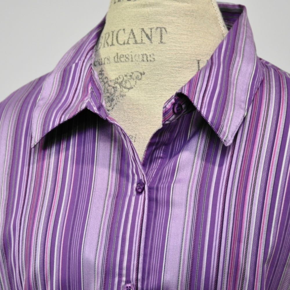 Apt. 9 Essential Shirt Purple - Picture 3 of 5